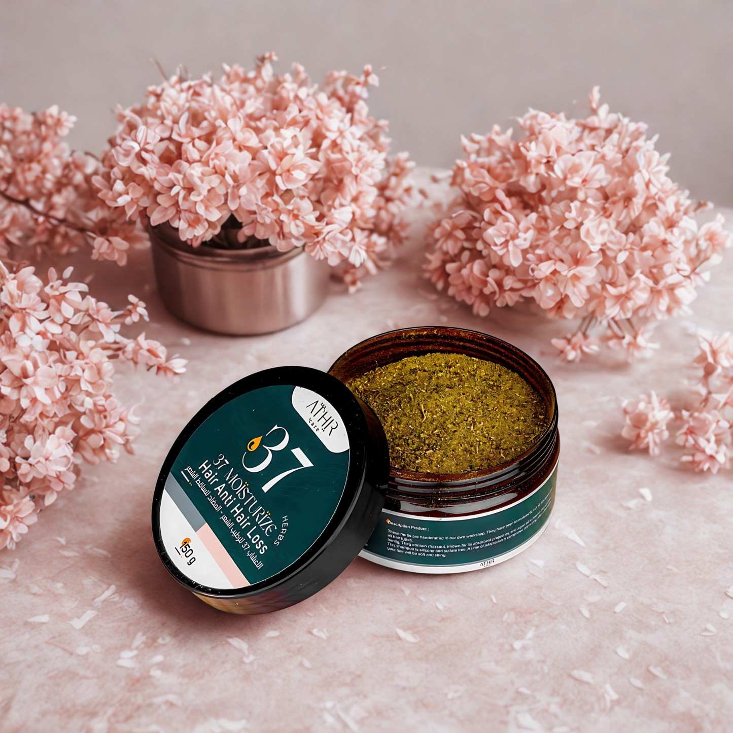 Lissage Naturel pour Cheveux – 37 Herbes + Huile Anti-Chute